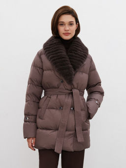 Conso/WDMF 220533 - cappuccino Пуховое Полупальто фото 2