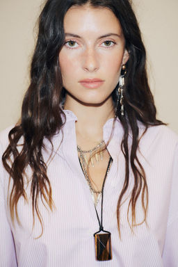 OVERSIZE POPLIN SHIRT WITH BACK TIES - Zara фото 3