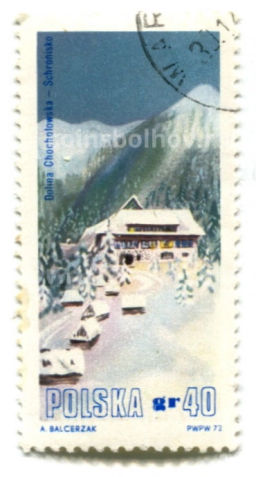 Марка Холоховская долина 1972 год Польша