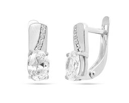Серьги из серебра куб.циркон., В10-0808