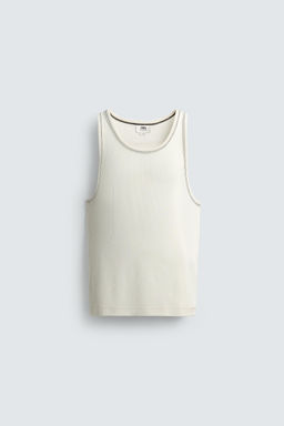 TANK T-SHIRT WITH CONTRAST TOPSTITCHING - Zara фото 6