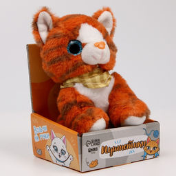 Цена за 2 шт. Мягкая игрушка Котик, цвет рыжий - Milo toys фото 2