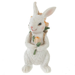 Фигурка декоративная "Заяц с корзиной", L5 W6,5 H11 см