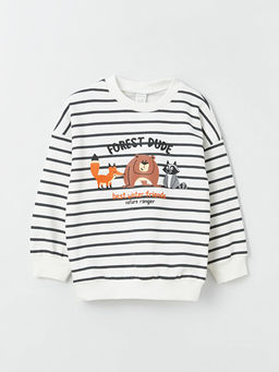 Bisiklet Yaka Uzun Kollu Erkek Bebek Sweatshirt ve E?ofman Alt 2li Tak?m - Waikiki фото 2