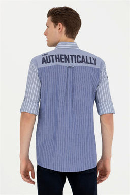 Мужская темно-синяя рубашка с длинным рукавом - U.s. polo assn фото 12