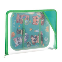 Папка для труда, А4, пластиковая, 23×32.5×2.5 см «Зверята»