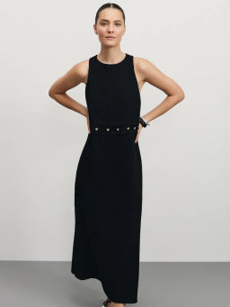 Платье из вискозы с декоративными пуговицами / Zarina  фото 2