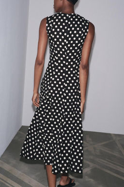 ZW COLLECTION POLKA DOT MIDI DRESS - Zara фото 16