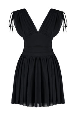 TRENDYOLMILLA Pembe-Cok Renkli A-Kesim Cicek Desenli Orme K?sa Abiye Gece Elbise TPRSS23EL00208 фото 16