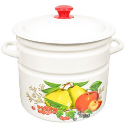 ЭМ_Кастрюля 10,0 л цилиндр (декор) арт 41804-222/6 КМК