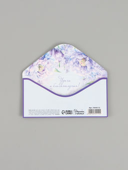 Цена за 10 шт. Конверт для денег От всей души!, цветы, двусторонний, 16,5 x 8 см