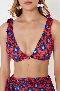 TRENDYOLMILLA Etnik Desenli Bralet Dugumlu Bikini Ustu TBESS24BU00155  фото 20