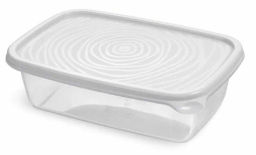 Контейнер 0,9л прямоугольный "Романо" Светло-серый