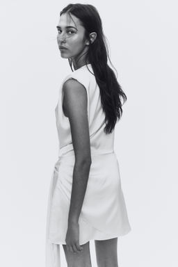 Vestido cruzado de sat?n - H&m фото 5