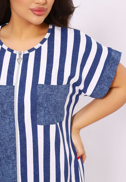 521 Халат на молнии - Полоска