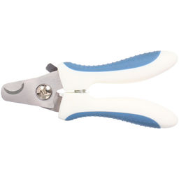 Когтерез для животных "ЛАПУСИКИ", коллекция БРО, прорезиненная ручка, цвет белый/голубой, 5.5*15.5см (блистер)