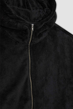 DeFactoFit плюшевая толстовка с капюшоном и карманами на молнии  фото 9