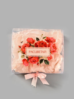 Подарочная коробка с тишью и гирляндой «Расцветай», 20 х 18 х 5 см