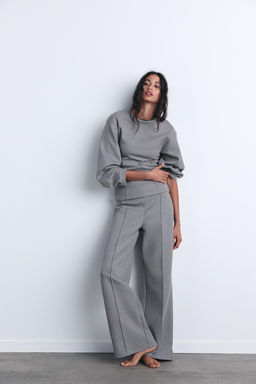 INTERLOCK KNIT TROUSERS WITH VENTS - Zara фото 16