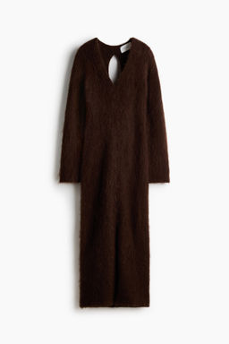 Vestido en mezcla de mohair con espalda cut-out
