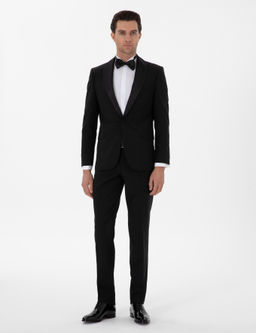 Siyah Slim Fit Y_n Kar___ml_ Smokin Dmatl_k
