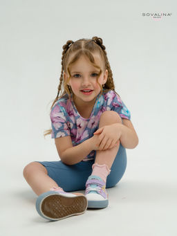 Костюм Актив лиловые одуванчики-деним - Sovalina фото 25