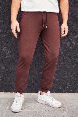 Kahverengi Basic Regular/Normal Kesim Lastik Paca Jogger Esofman Alt? TMNSS20EA0053