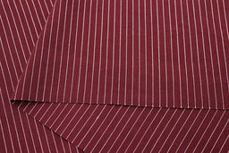 Пестрядь Средняя полоска на бордово-вишневом, ш.1.4м, хлопок-95%, п/э-5%, 140гр/м.кв - Купава фото 2
