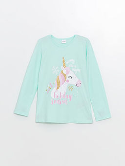 Bisiklet Yaka K?z ?ocuk Pijama Tak?m?