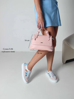 Кроссовки EDART 165.P.Lusi23.w. Белый голубой розовый