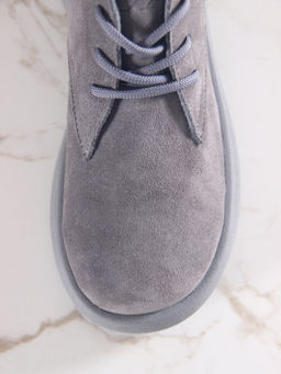 Ботинки 308.927gr.Серый замок замша+серый/мех