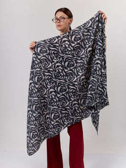 Большой, мягкий, тонкий и очень нежный двусторонний палантин с рисунком - Tantino фото 8