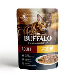 Mr.Buffalo пауч ADULT 85г (цыпленок в соусе) д/кошек, B301