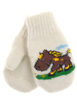 Варежки детские круговые "Лошадка" 0117-2