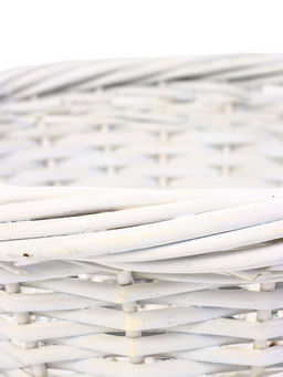 Корзина плетёная для хранения Brisa, с ручкой, белая, набор 3 шт.