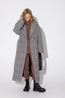 Пальто Pirs 4990 клетка  фото 3