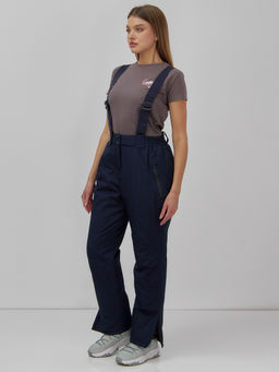 Полукомбинезон утепленный женский большого размера темно-синего цвета 666_1TS - Chunmai фото 9