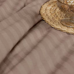 Простыня на резинке 090*200 см, бязь Комфорт, борт 25 см (Страйп, шоколад) - Ивановотекстиль фото 3