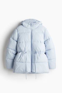 Chaqueta puffy oversize con cord?n de ajuste