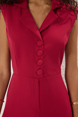 TRENDYOLMILLA Lacivert Ceket Yakal? Dugme Detayl? Dokuma Tulum TWOSS23TU00130  фото 3