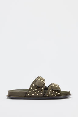 STUDDED BUCKLE SANDALS - Zara фото 10