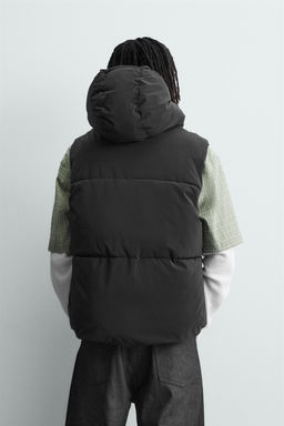 RUBBERISED PUFFER GILET