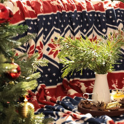 Плед флисовый новогодний Экономь и Я. Олени, 150?130 см