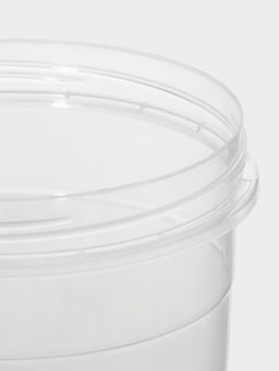 Цена за 2 шт. Банка для хранения продуктов, 1 л, пластик, прозрачная, крышка МИКС