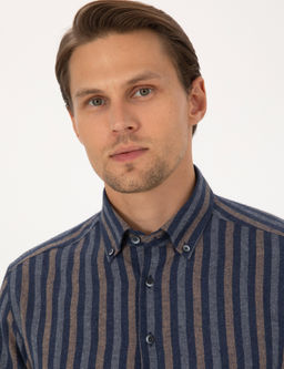 Lacivert Regular Fit Uzun Kollu G_mlek - Pierre cardin фото 2