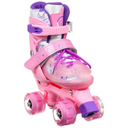 Роликовые кроссовки раздвижные, р. 35-38, колёса световые PU - Simaland фото 5