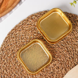 Цена за 3 шт. Контейнеры одноразовые Не ЗАБЫЛИ!, основание, набор 10 шт., ПВХ, 9.5×2 см, золотые