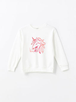 Bisiklet Yaka K?z ?ocuk Sweatshirt