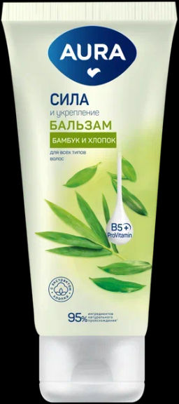AURA д/волос бальзам туб.250мл Сила и укрепление