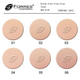 FARRES /3013-05/ Пудра компактная с шелком. (12)